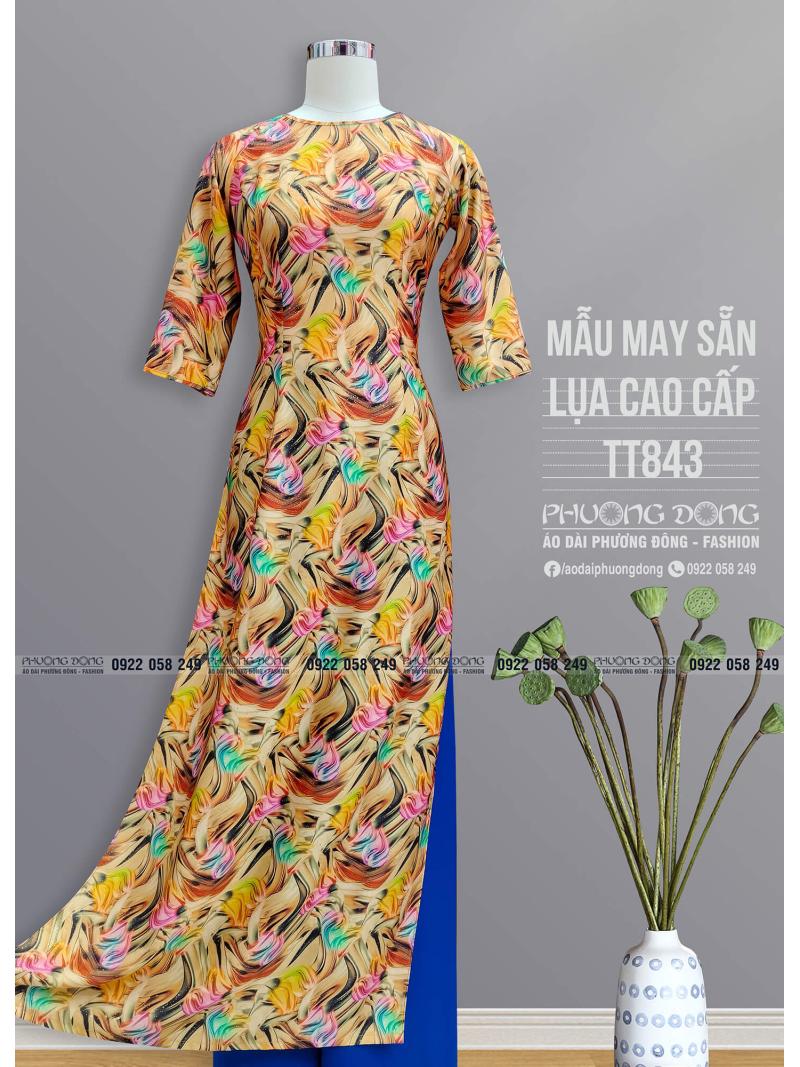 Áo Dài Truyền Thống Lụa Cao Cấp TT843